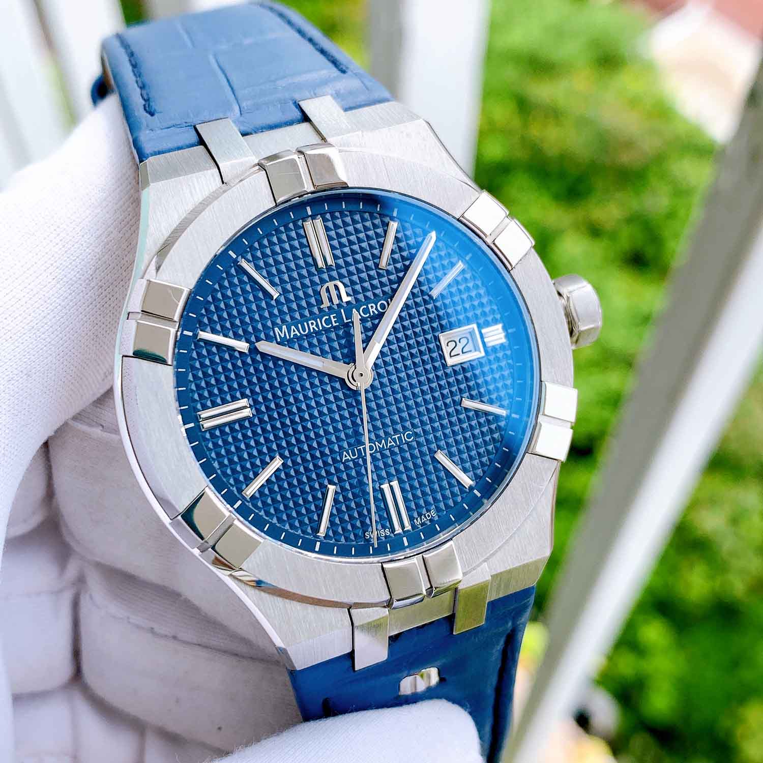 Maurice Lacroix Aikon Blue 42mm AI6008SS0014301 Used